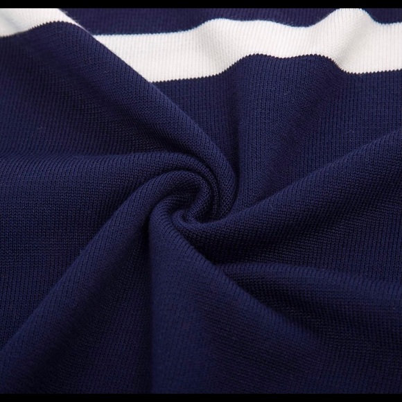 COPY - PJ PAUL JONES Mens Striped Pullover Crewneck Contrast Fine Knitted Sweat… - Picture 5 of 6